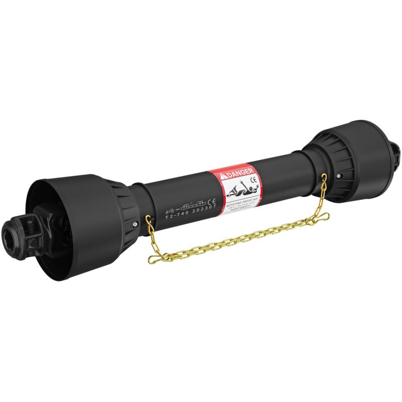 Wiltec - Albero cardanico T2 giunto 740mm 270Nm 540rpm, 23kW (31CV), 2x 1 3/8' 6 denti Cardano agricolo
