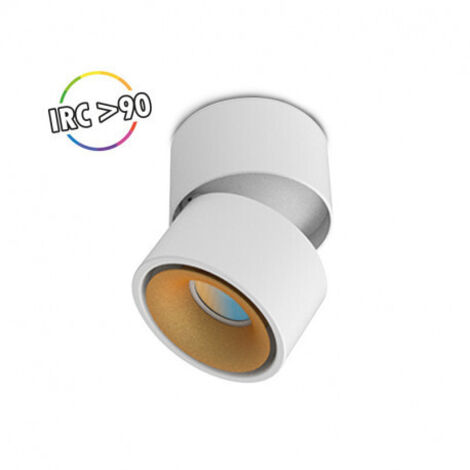 PTOM 12W Decorative Applique - Bianco/Doré - 1000lm - Inclinabile testa
