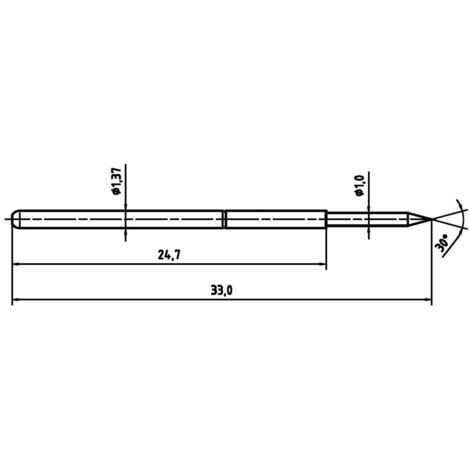 PTR Hartmann 1025/E-B-1.5N-AU-1.0 Präzisionsprüfstift