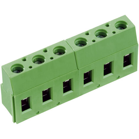 PTR Hartmann 50710020201E Schraubklemmblock 2.50 mm² Polzahl 2 Grün 1 St.