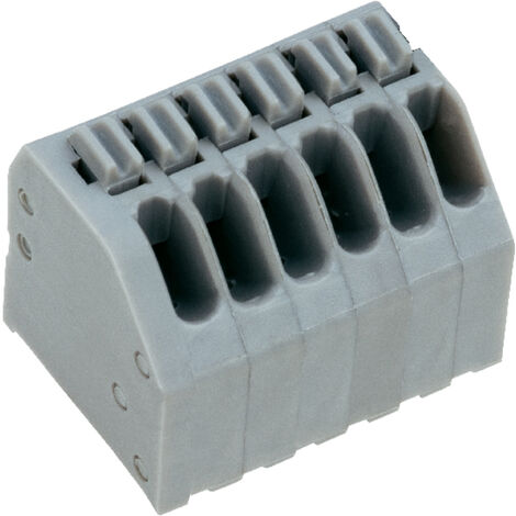 PTR Hartmann 54191080051D Federkraftklemmblock 0.75 mm² Polzahl 8 Kiesel-Grau 1 St.