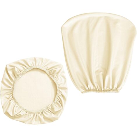 PU-Bürostuhlbezug, abnehmbarer Stretch-Sesselbezug, Drehstuhl, wasserfest, ölbeständig, Schutz für Heimbankett, Beige