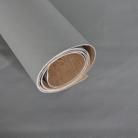 PU-Leder - selbstklebend - Wandbekleidung oder Reparatur - Grau - 140 cm Breite
