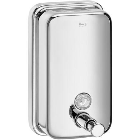 PUBLIC - Distributeur de savon liquide ROCA avec bouton poussoir Capacité : 800 ml.  - Finition : brillante
