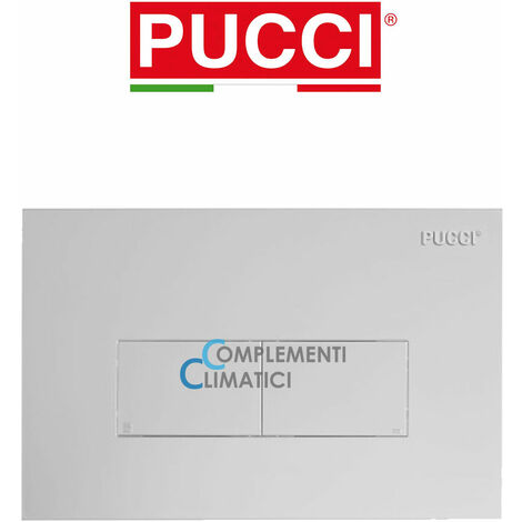 PLACCA SOTTILE 2 Pulsanti Pucci Eco Cromata Bianca 80130562 80130560  Cassetta EUR 24,90 - PicClick IT