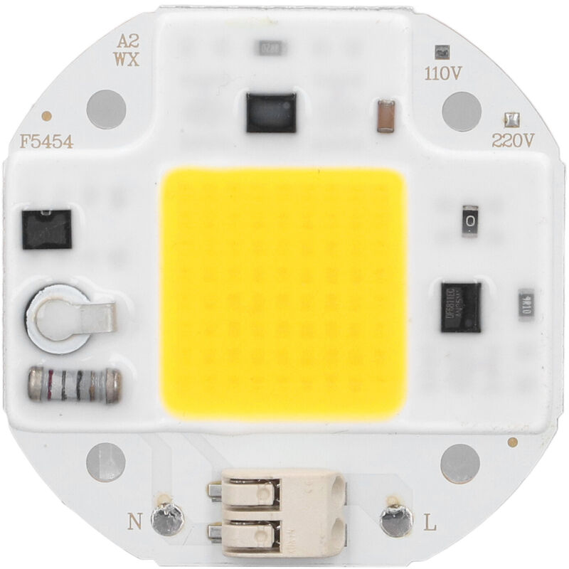 Puce Led Puce Lumineuse Cob 220v Sans Soudure Haute Luminosité Pour l'Éclairage Intérieur Pour Lampe De Bricolage 50w-Blanc Chaud