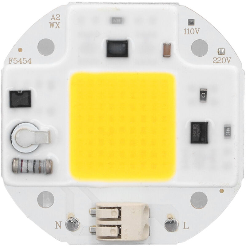 Puce Led Puce Lumineuse Cob 220v Sans Soudure Haute Luminosité Pour l'Éclairage Intérieur Pour Lampe De Bricolage 50w-Blanc Chaud