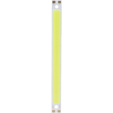 Puce Lumineuse COB, 3000-6500K/12-14V 10W LED Light Chip Panel Intégrer la Source Lumineuse COB 1000LM 120x10mm Blanc Chaud(Lumière blanche positive)