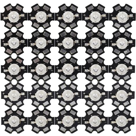 Puces de diode d'émetteur de perles de lampe à LED de puissance élevée de 3W pour les appareils d'éclairage de bricolage rouge