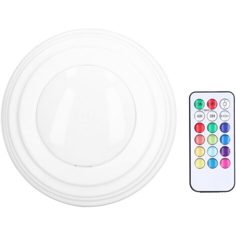 Puck-LED-Farbleuchte RGBW, dimmbar, mit Fernbedienung – Schrank- und Garderobenbeleuchtung – Einfache kabellose Installation – 6 LEDs