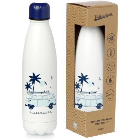 Puckator Bottiglia Termica in Acciaio 500ml - Explore More Beach Life - VW Volkswagen T1