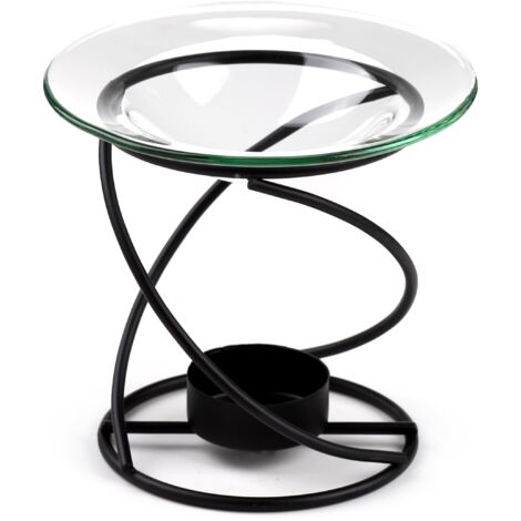 Puckator OB100 Bruciatore Spirale a Olio, Metallo, 12 x 12 x 10 cm, Nero