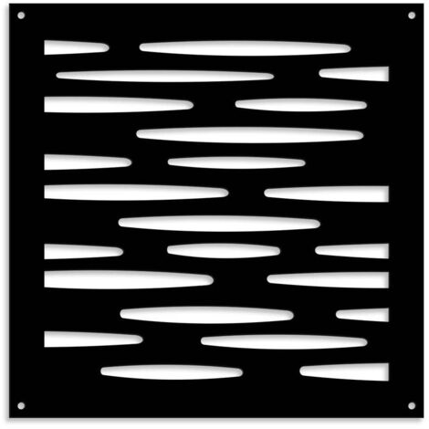 PUDDLE - Pannello in PVC traforato - Parasole - Colore: nero - Misura: 48x48 cm