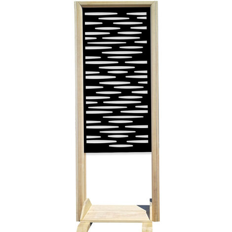 PUDDLE - Separè - Paravento modulabile - 70x190cm - in Legno e PVC  Nero