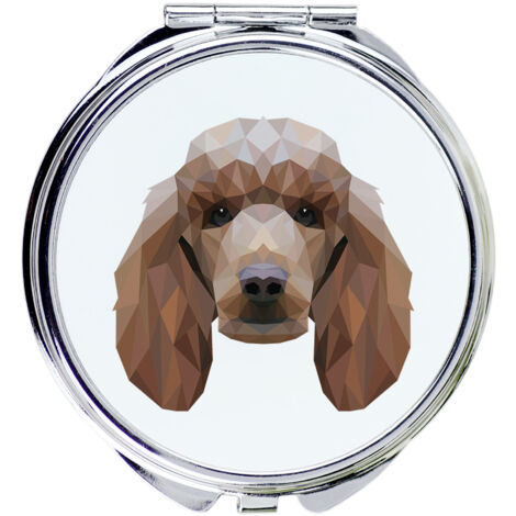 Pudel - Spiegel mit Foto und geometrischer Aufschrift von Art-Dog