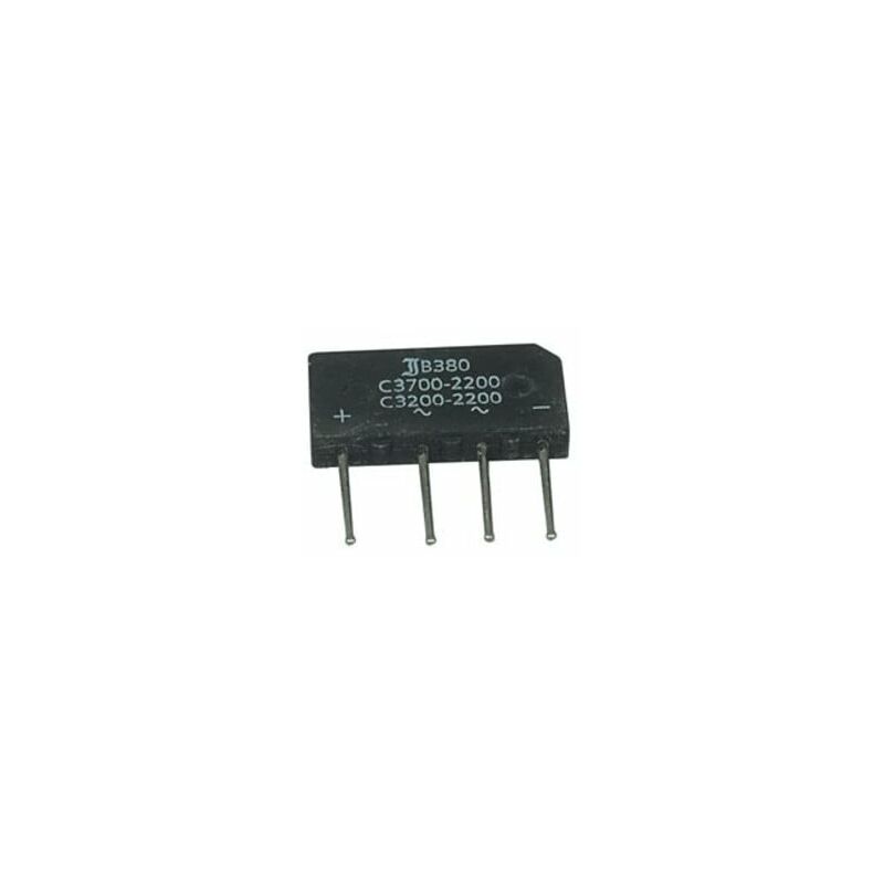 

Puente Rectificador 380Vac 3,7A 150A 4Hilos Medidas 40x20mm