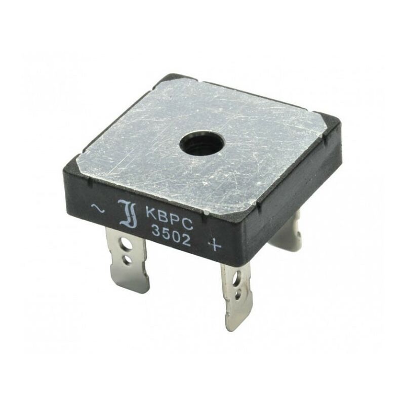 

Puente Rectificador 400V 35Amp Terminales FASTON Medidas 28x28mm