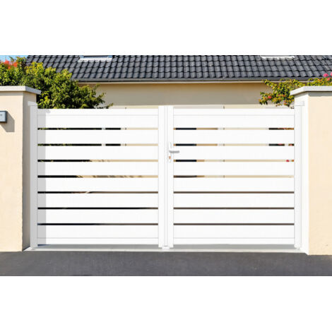 Puerta abatible 3m VOGEL H.160 aluminio blanco