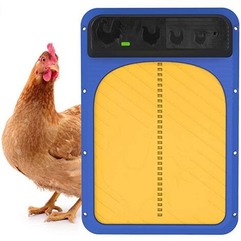 Puerta automática de gallineroAbridor de puerta de conejera inteligente gallinero con sensor de luz aleta de pollo eléctrico IP44 resistente a la intemperie transpirable para pollo pato ganso puerta p