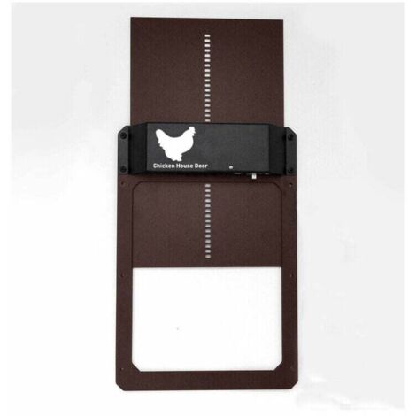 Puerta automática para gallinero con energía solar fabricada en plástico reforzado - Puerta automática para gallinero alimentada por batería