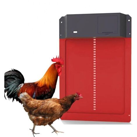 Puerta automática para gallinero, puerta para gallinas con sensor de luz, sensor de luz automático de inducción a pilas e impermeable, granja avícola segura
