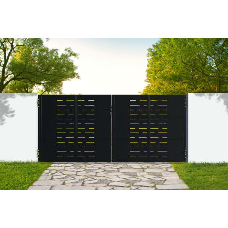 CASANOOV Puerta batiente de acero 350 x 160cm NALI ARLBERG NEGRO MATE