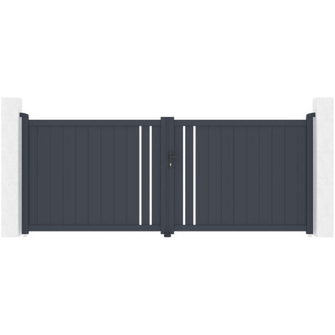 Puerta batiente de aluminio 3,5m GIONA 350 x 140 cm