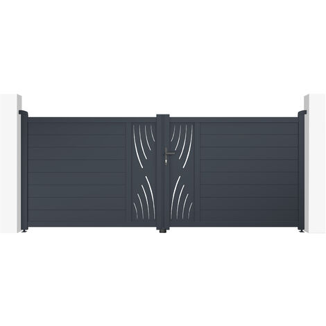 Puerta batiente de aluminio 3,5m VELETA 350 x 140 cm