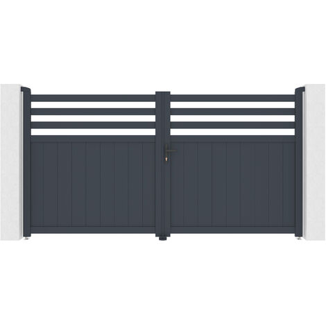 Puerta batiente de aluminio 3m NEVIS 300 x 160 cm