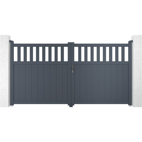 Puerta batiente de aluminio 3m SANTIS 300 x 160 cm