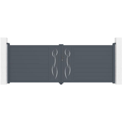 Puerta batiente de aluminio 4m LIFE 400 x 140 cm