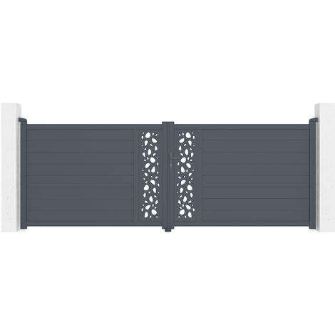 Puerta batiente de aluminio 4m SUNNY 400 x 140 cm