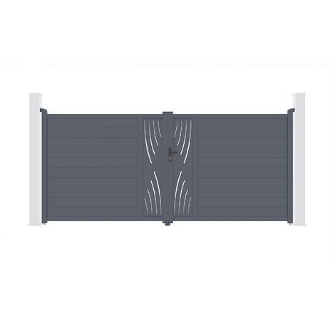 Puerta Batiente de aluminio 4m VELETA 400 x 180 cm