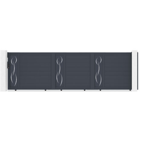 Puerta corredera 5m LIFE H.140 aluminio gris