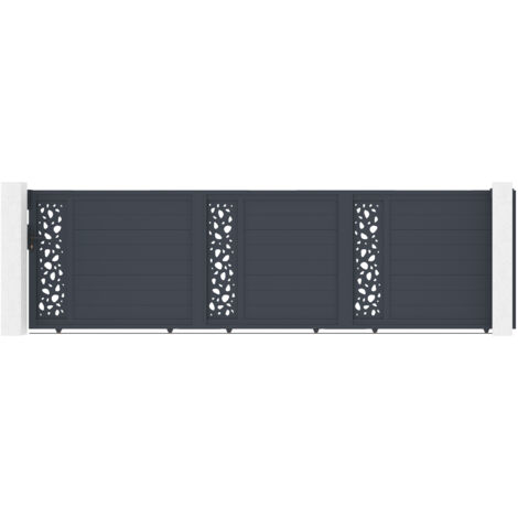 Puerta corredera 5m SUNNY H.140 aluminio gris