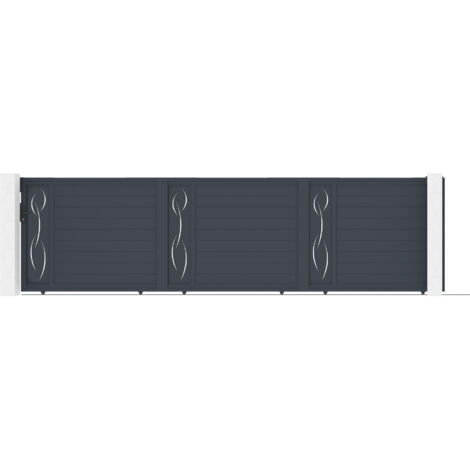 Puerta corredera 6m LIFE H.160 aluminio gris