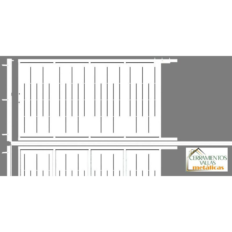 

Puerta Corredera Con Peatonal Integrada 3.5x2 - Modelo Granada Blanco