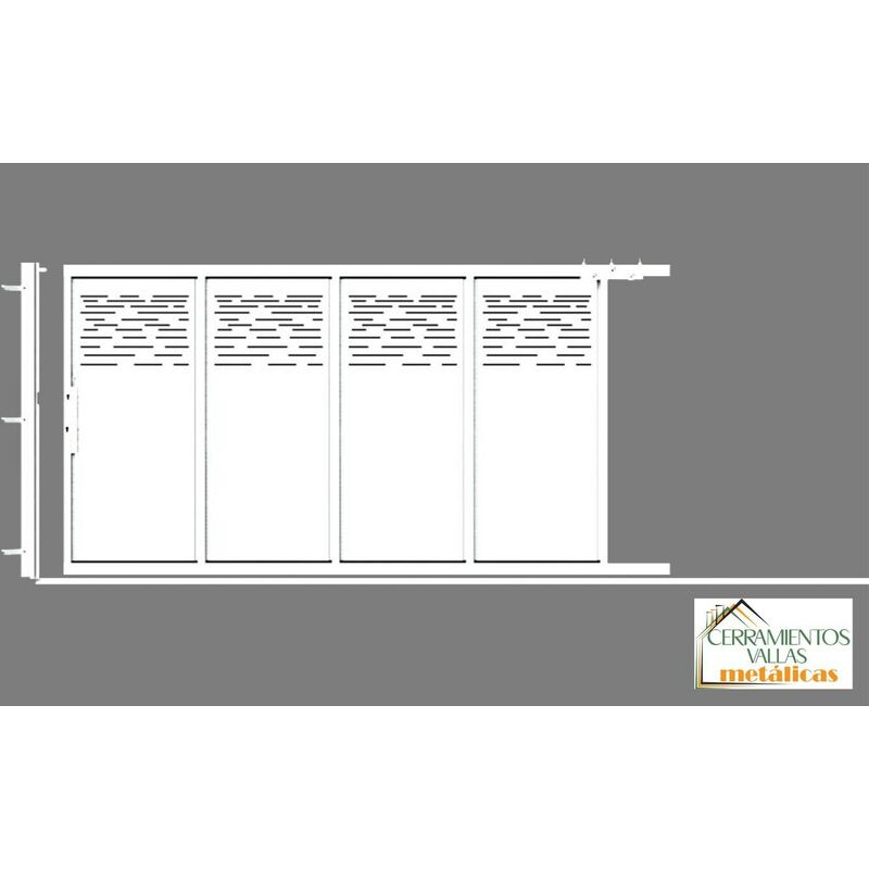 

Puerta Corredera Con Peatonal Integrada 4x2 - Modelo Murcia Blanco