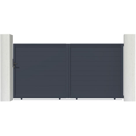 CASANOOV Puerta corredera de aluminio soldado 3,5m EIGER 350 x 180 cm