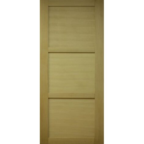 Puerta corredera de madera Ayous de 3 paneles H204 x L93 cm Gd Menusería