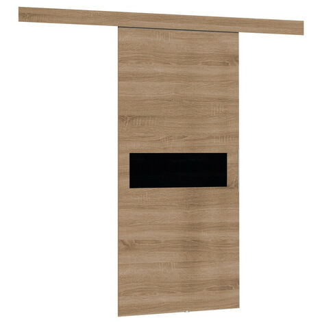 Puerta corredera Dover 134, Roble Sonoma + Negro
