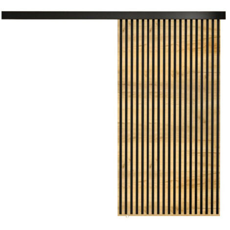 Puerta corredera Dover 204, Roble dorado artesanal + Negro