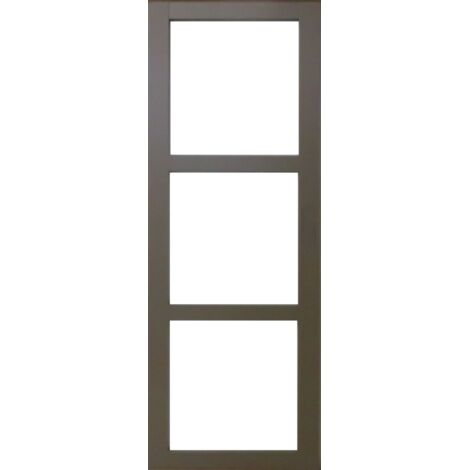 Puerta Corredera Marrón Ral7006 Acristalamiento transparente Al204 x L83
