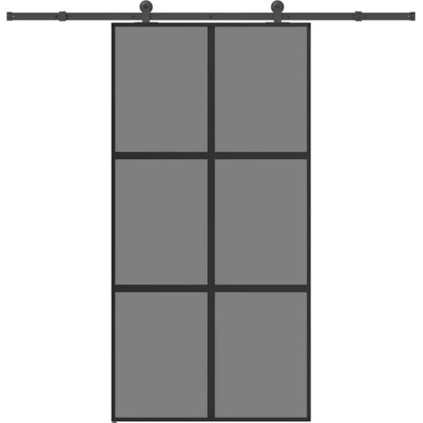 Puerta corredera set herrajes vidrio templado aluminio