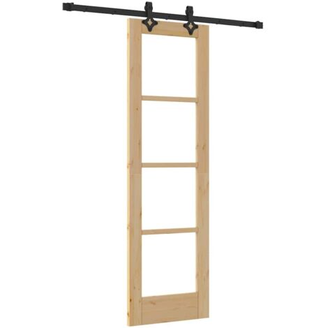 Puerta Corrediza Otro Marrón 61 x 198.5 cm Madera y metal