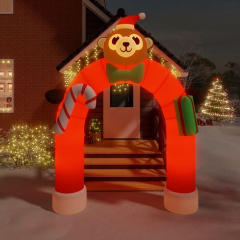 Puerta de arco inflable de Navidad con LED 380 cm vidaXL
