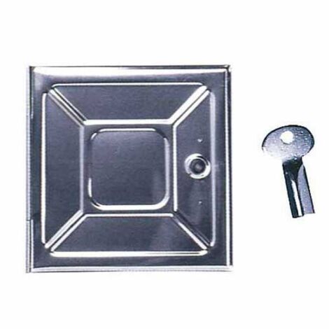 Puerta de chimenea de chapa zincada 18,5x26,5 con llave