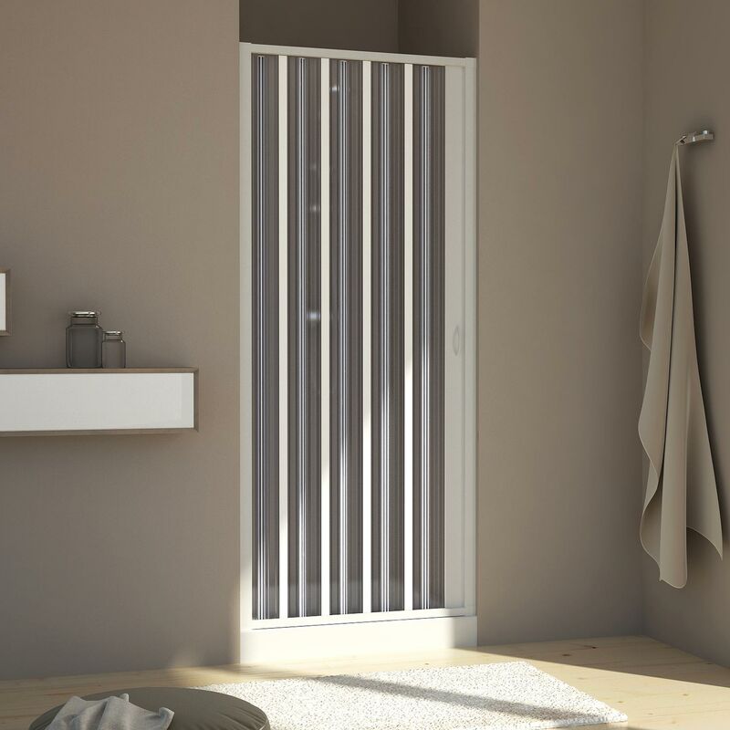 

Puerta de ducha extensible de pvc h 185 mod. Aura Lateral 80 cm