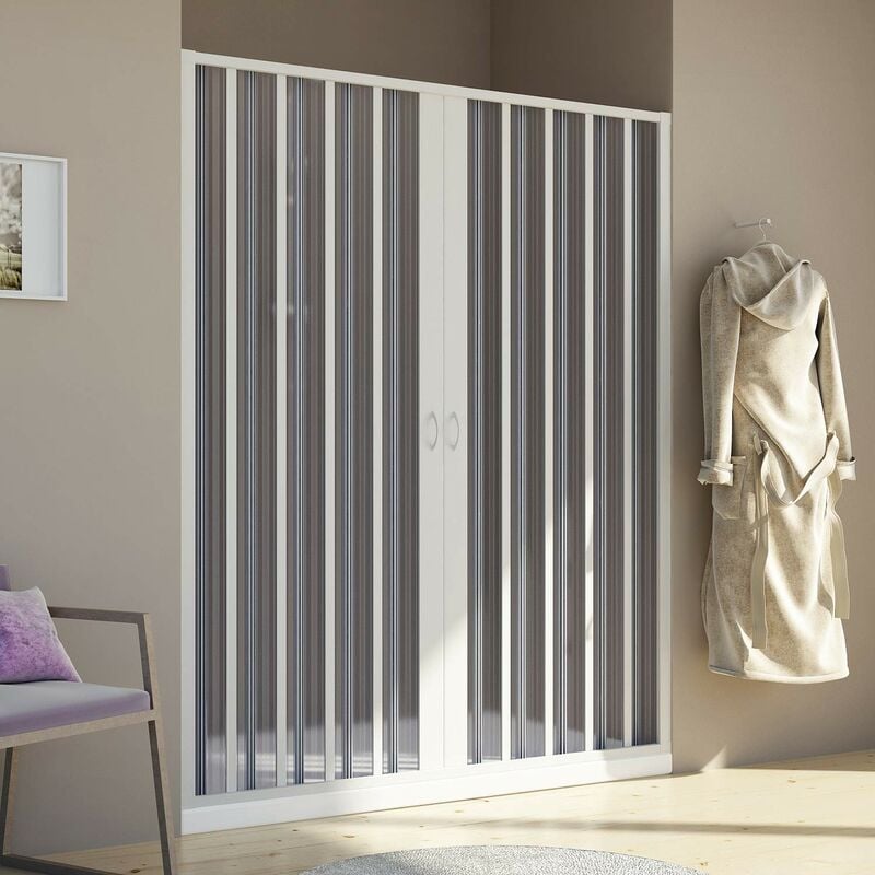 

Puerta de ducha extensible de pvc h 185 mod. Aura Central 100 cm