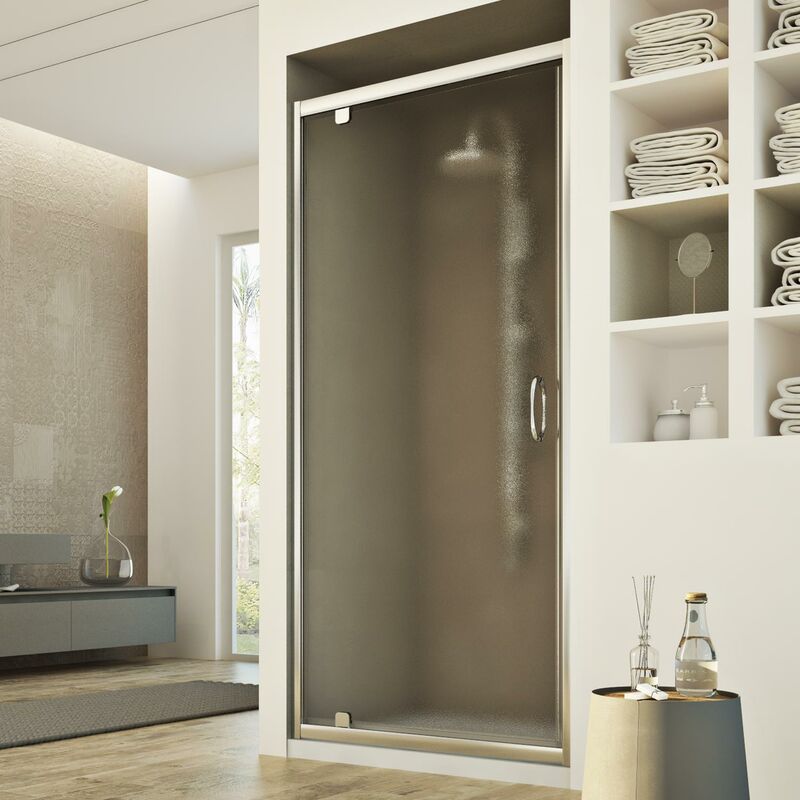 

Puerta de ducha abatible vidrio impreso h 185 mod. Sintesi 1 Hoja 75 cm